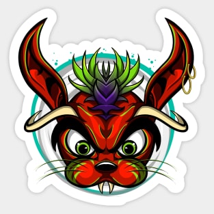 Funky Rabbit Sticker